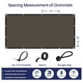 thumbnail image 5 of Privacy Fence Screen Heavy Duty Windscreen Fencing Mesh Fabric Shade Net Cover with Brass Grommtes for Outdoor Wall Garden Yard Pool Deck, 6'x95' Brown, 5 of 7
