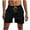 Black, variant on Men's Shorts, Elastic Waist Triangle Quick-dry Drawstring Pocket Loose Waterproof Shorts Black 2XL