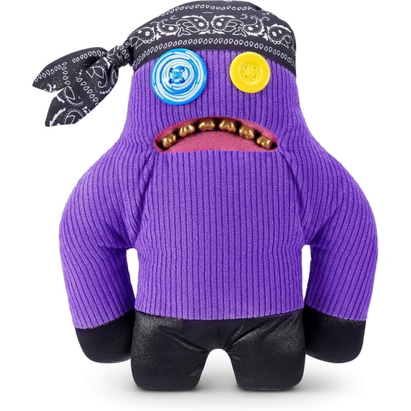 Fuggler Fugg Life 9 inch Plush Toy (Sasquoosh) by ZURU - Funny Ugly Monster Cuddly Toy with Human-Like Teeth