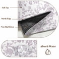 thumbnail image 6 of Spring Flower Bathroom Mats 2x3 FT,Non Slip Small Kitchen Mat,Vintage Farmhouse Light Purple Boho Leaf Washable Soft Backed Front Door Throw Rugs Non-Shedding Indoor Outdoor Doormat for Entryway Sink, 6 of 8