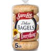 Sara Lee Deluxe Bagels, 5 count, Everything Bagels, 16.7 oz Bag