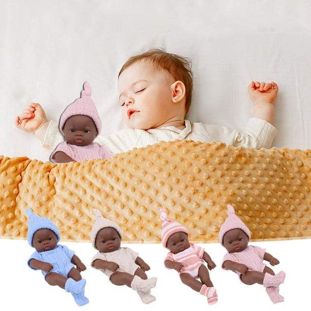 Xihbxyly Muñeca Bebé Renacida, Recién Nacida de Vinilo de 7.87 Pulgadas con Conjunto de Ropa, Diseño Realista, Extremidades Ajustables para Jugar y Exhibir, Accesorio de Fotografía Ideal, Regalo Perf