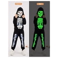 thumbnail image 4 of Usaibhir Toddler Boys Halloween Outfit Clothes Little Kids Skeleton Hoodie Pants Set Black Long Sleeve Clothing Set with Mask 2-6T, 4 of 9