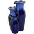 thumbnail image 3 of Sunnydaze Tiered Pitchers Contemporary Blue Ceramic Tabletop Fountain, 3 of 10
