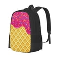 thumbnail image 2 of Daiia Red Ice Cream Backpack for Men and Women -Durable Backpack Large Capacity, Water-Resistant Bag with Adjustable Straps and Laptop Compartment, 2 of 9