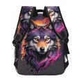 thumbnail image 4 of Pofeuu Colorful Wolf Head A Print Backpack for Men and Women - Basic Bookbag Casual Daypack Backpacks for College Work Travel-One Size, 4 of 5
