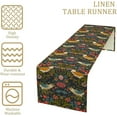 thumbnail image 3 of Morris Art Table Runner,Vintage Floral William Morris Botancial Plant Green Fritillaery WashableTable Ruuner Home Kitchen Party Living Room Table Decoration 13x90 inch, 3 of 6