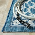 thumbnail image 3 of SAFAVIEH Courtyard Regent Animal Indoor/Outdoor Area Rug, Blue/Ivory, 6'7" x 6'7" Square, 3 of 6