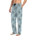 thumbnail image 5 of FREEAMG Santa Raccoons Christmas Tree Men's Pajama Pants Sleepwear Lounge Pajama Bottoms, 5 of 7