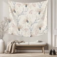 thumbnail image 5 of Beige Flowers Large Tapestry for Bedroom Wall Hanging Tapestry, Watercolor Farmhouse Botanical Floral Ceiling Backdrop Tapestries Poster Blanket Wall Decor for Teens Room Living Room Dorm 100" x 59", 5 of 8