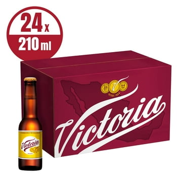 Pack de cerveza Victoria ambar con 24 botellas de 210 ml c/u