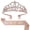 Rose Gold B, variant on Yoyauz Women's Birthday Crown & Belt Queen Crystal Crown Rhinestone Hair Band Set Happy Party Decoration Accessories Girls Princess Gift Set