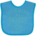 thumbnail image 3 of Inktastic Life's Better on a Bicycle Girls Baby Bib, 3 of 4