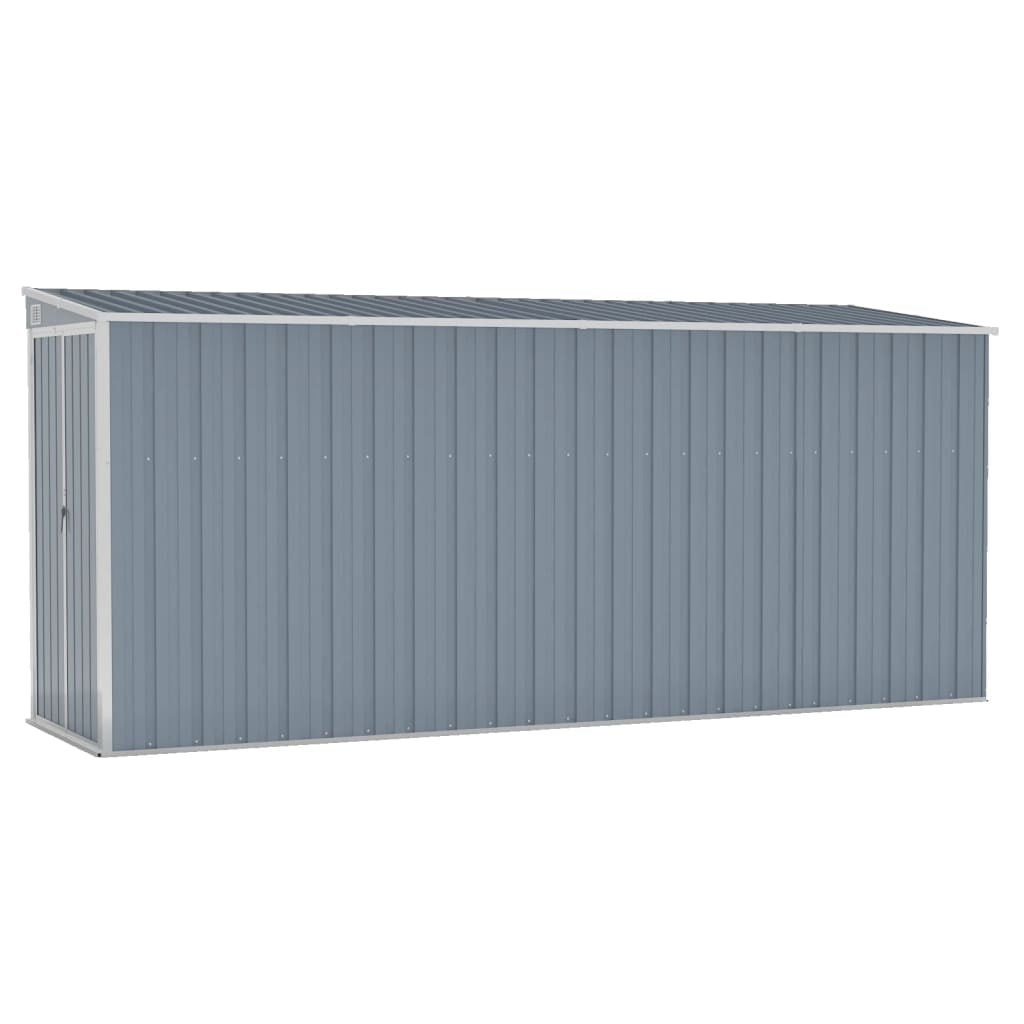 vidaXL Storage Shed Wall-mounted Garden Shed for Backyard Galvanized ...
