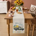 thumbnail image 2 of Summer Truck Lemon Table Runner 72 Inches, Nautical Coastal Linen Texture Bed Runner Dresser Scarves Tabletop for Indoor Outdoor Parties/Ceremony/Banquet, 14" x 72", 2 of 9