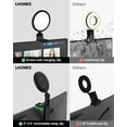 thumbnail image 6 of 2 Pack  Lighting for Computer, 5 Small Ring Light with Stand, 50 Modes CRI>97.8, 3000K-6500K Dimmable Selfie Light for Laptop Phone Webcam Monitor Video Call Conference Streaming, 6 of 7