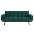 thumbnail image 2 of Linen Sofa Furniture Adjustable Backrest Recliner, Green, 2 of 10