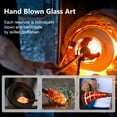 thumbnail image 5 of LUJII Bloom Shaped Hummingbird Feeders for Outdoors, Hand Blown Glass Humming Bird Feeder for Outside Hanging, Leak Proof & Metal Base Top, 25 oz Capacity, Gifts for Bird Lovers, Purple, 5 of 7