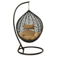 thumbnail image 6 of Island Gale Luxury Hanging Hammock Porch Rattan Wicker Swing Chair with Free Cover Outdoor Egg Chair with Cushion, 6 of 13