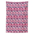thumbnail image 3 of Ambesonne Harbour Stripe Tablecloth Rectangular Table Cover, Blue Anchors, 60"x90", Dark Blue Magenta White, 3 of 4