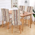 thumbnail image 2 of Yayeee 4 Pack Dining Chair Covers Stretch Parson Chairs Slipcovers Seat Protector, Brown Abstract Dots, 2 of 6