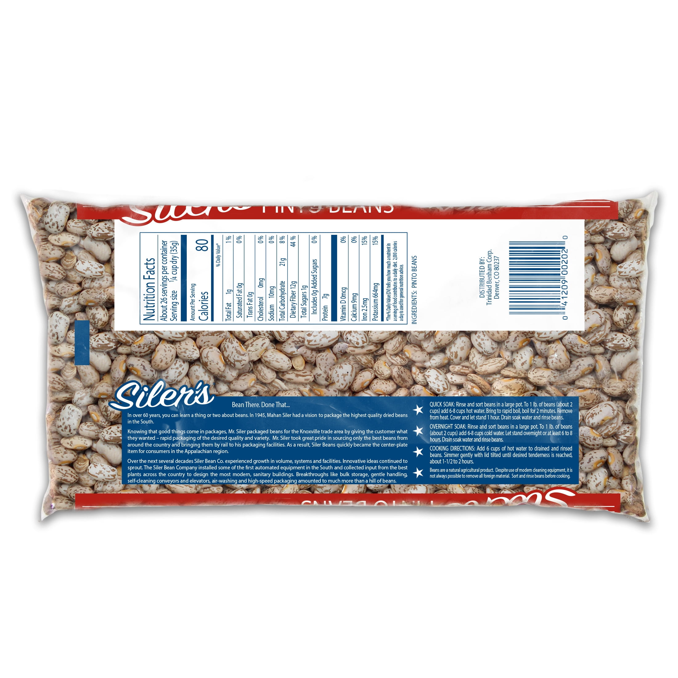 Silers Selected Beans Dried Pinto Beans, 32 oz