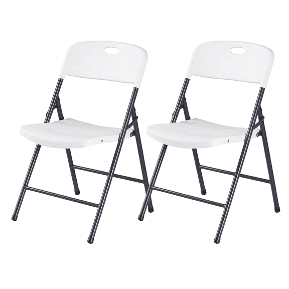 Alvantor Folding Chair, 350-Pound Capacity, Indoor Outdoor Plastic Commercial Stackable Foldable Guest Chairs for Events, Space-Saving