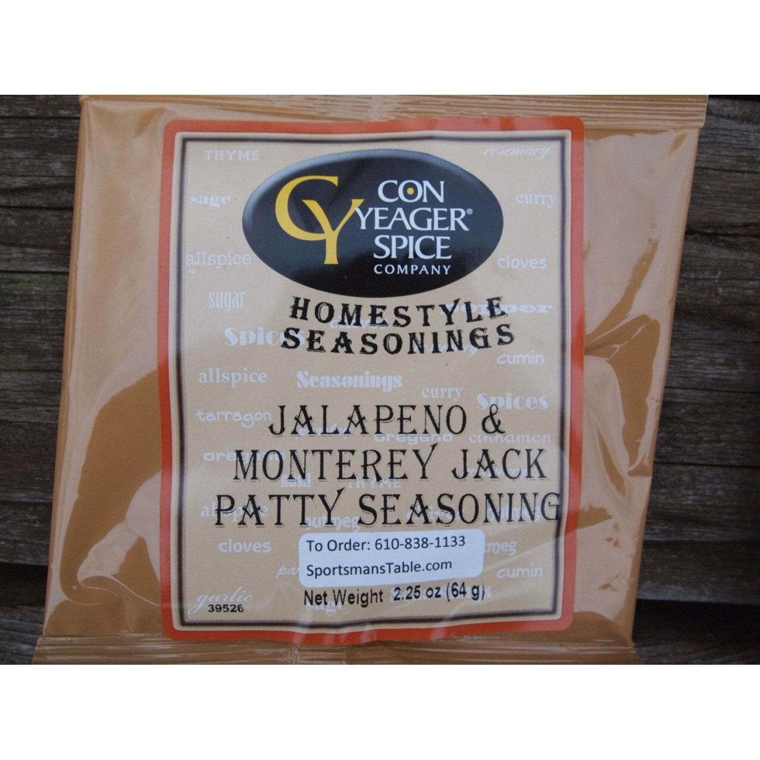 Jalapeno and Monterey Jack Burger Patty Seasoning, 2.25 oz. package