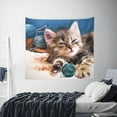 thumbnail image 6 of Balery Playful Cat Pattern Tapestry 60x51 Inches - Large Wall Hanging Tapestry for Bedroom, Living Room, Dorm Decor - Artistic and Aesthetic Room Decor, 6 of 9