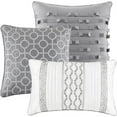thumbnail image 5 of Madison Park Bennett 7-Piece Polyester Jacquard Comforter Set in Gray/Silver, 5 of 8
