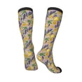thumbnail image 4 of Balery Lavender Flowers Printed Novelty Socks Men's Women's Crew Socks Sports Socks Knee High Socks Cotton Socks Quirky and Cool Socks, 4 of 9