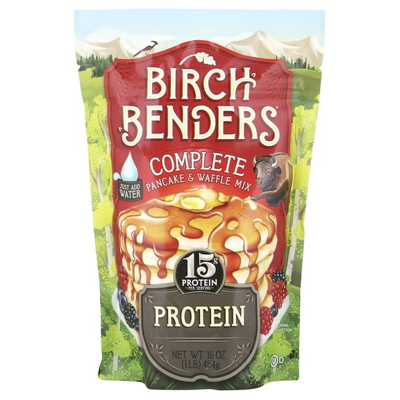 Birch Benders Protein Pancake & Waffle Mix Plain 16 oz Pack of 2