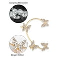 thumbnail image 4 of PULLIMORE Women Butterfly Ear Clips Bling Zircon Earrings Cuff Fashion Jewelry Gifts (Gold, Left Ear), 4 of 8