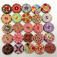 thumbnail image 3 of Botones de madera surtidos Sunnimix para fabricación de cuna 120pcs 20mm color mixto, 3 of 8