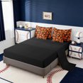 thumbnail image 3 of Erosebridal Basketball Sport Theme 7pcs Bedding Comforter Set,Boys Ball Games Queen Bedding Sets For Kids,Reversible black, 3 of 7