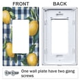 thumbnail image 3 of Yayeee Rocker Switch Wall Plate 2-Gang 4.7"x4.6" Home Decorative Outlet Cover, Cartoon Beige Lemon, 3 of 6