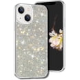 thumbnail image 2 of Compatible with iPhone 15 Plus Bling Diamond Case Glitter for Women 3D Rhinestone Crystal Shiny Sparkly Protective Cover with Electroplate Plating Bumper Luxury Fashion Case Silver, 2 of 8