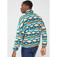 thumbnail image 5 of Penfield Men's Melwood Teal Print Regular Fit Half Zip Fleece Jacket, 5 of 7