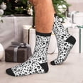 thumbnail image 7 of KLL Black Footprints Print Cool Socks Men's Women's Crew Socks Funny Crazy Novelty Stockings, 7 of 7