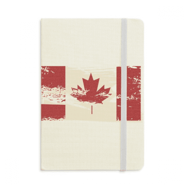 Carnet à Motif Noir et Rouge Canada Flavor Couverture Rigide en Tissu Journal Classique