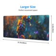 thumbnail image 3 of Pofeuu Neon Seahorse Underwater Realm Print Desk Mat for Keyboard and Mouse，Computer Desk Matt for Desktop，Large Mouse Pad for Desk，Desk Pads on Top of Desks 12x31.5in, 3 of 8