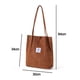 thumbnail image 2 of Bolso de pana para mujer, bolso de lona con cordón para el hombro, color caqui, 2 of 5
