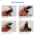 thumbnail image 4 of 10PCS Audio Adapter Plug Adjustable Male to Female Right Angle XLR Adapter 3Pin Black (XLR 90 Degree Adapter), 4 of 7