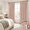 Blush Pink(neutral Boho Pink)-40"W x 84"L (Pack of 2), variant on Modern Cream Blackout Curtawith Matte Polished Finish Tailored Pinch Pleated Plain Linen Texture Drapes For Bedroom Floor To Ceil