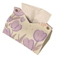 thumbnail image 3 of Cubierta De Caja De Pañuelos, Bolso De Cuero De PU Grande Y Lindo, Cubierta De Caja De Papel, Cubierta De Caja De Papel Facial Con Hermosos Garabatos Florales Para Oficina En Casa, 3 of 8