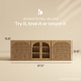 thumbnail image 2 of BELLEZE 3-Piece Modular Sideboard Cabinet with Storage Drawer and Display Glass Door, Freely Configurable Buffet Console Table & Credenza for Dining Room, Living Room, Entryway - Camel, 2 of 7