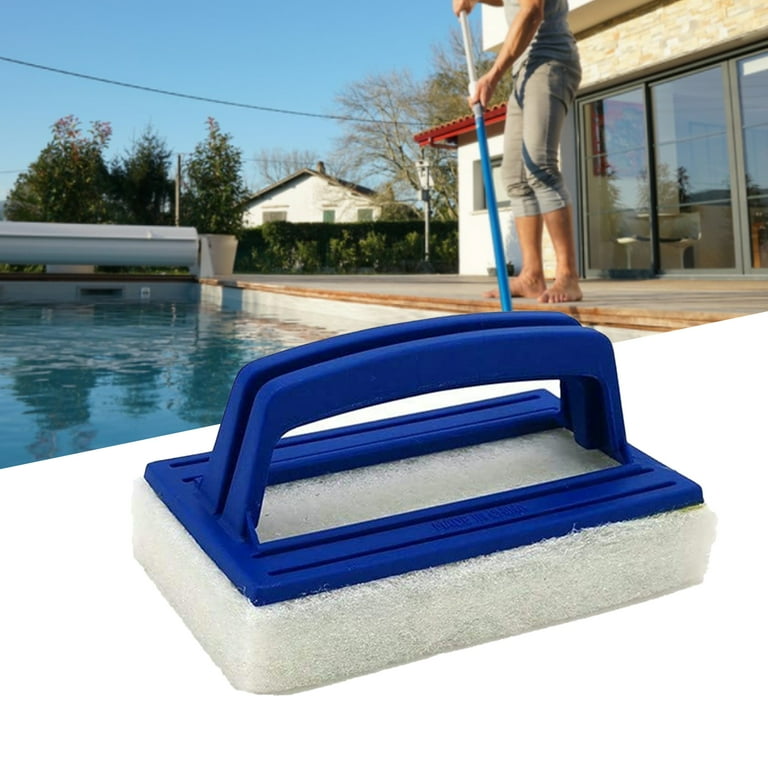 U.S. Pool Supply Hand-Held Pool Scrub Brush, 2 Pack - Scrubbing Scouring Sponge Pad - Clean Pool Tile & Grout, Walls, Vinyl Liners, Spas - Surface