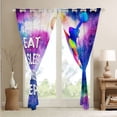 thumbnail image 4 of Gymnastics Curtains & Drapes,Gymnast Sports 30%-50% Blackout Curtains,Rainbow Starry Sky Window Curtains Tie Dye Ombre Window Treatments Sports 2 Panels 42"Wx63"L, 4 of 6
