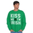 thumbnail image 5 of Kiss Me Im Irish Classic Saint Pattys Sweatshirt for Men or Women Brisco Brands S, 5 of 6