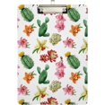 thumbnail image 2 of FMSHPON Cactus Flowers Clipboard Hardboard Wood Nursing Clip Board and Pull for Standard A4 Letter 13x9 inches, 2 of 8